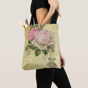 Tote Bag Roses vintages sur l'or