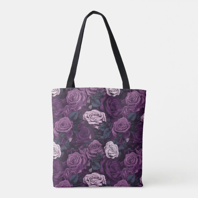 Tote Bag Roses violets (Dos)