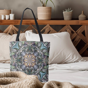 Tote Bag Rosette de jardin Abstraite à plusieurs couleurs