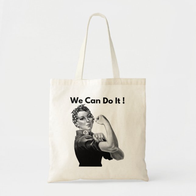 Tote Bag Rosie Le Riveter On Peut Le Faire (Devant)
