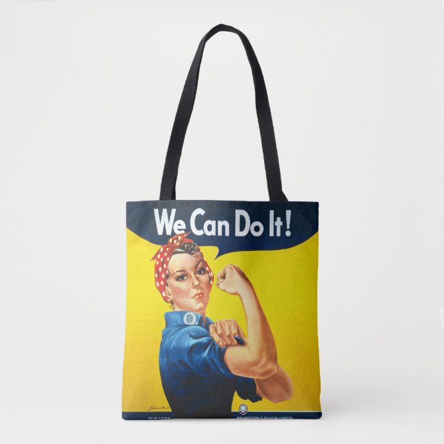 Tote Bag Rosie le rivoir - "nous pouvons le faire !" (Devant)