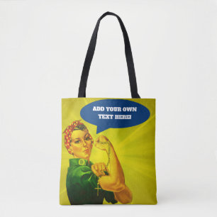 Tote Bag Rosie le rivoir tenant le chapelet saint