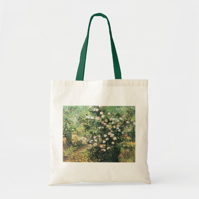 Tote Bag Rosier en fleurs par Vincent van Gogh (Devant)