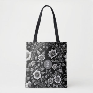 Tote Bag Rosier Sauvage Monochrome