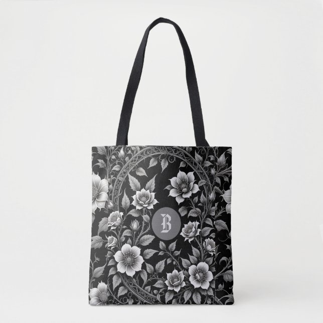Tote Bag Rosier Sauvage Monochrome (Devant)