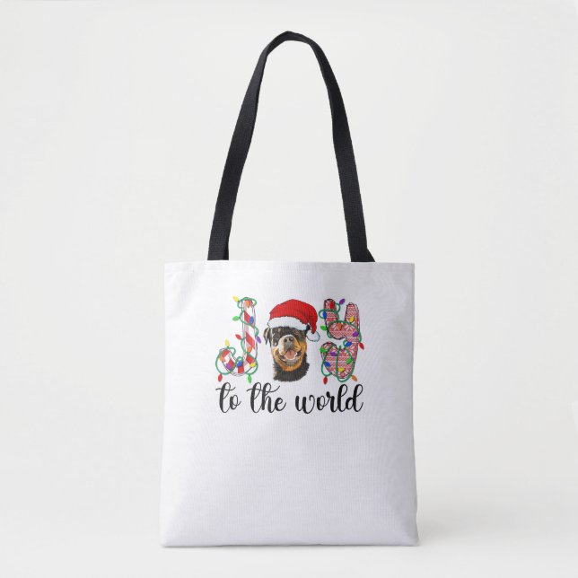 Tote Bag Rottweiler Christmas Rottie Xmas Party Rottweiler (Devant)