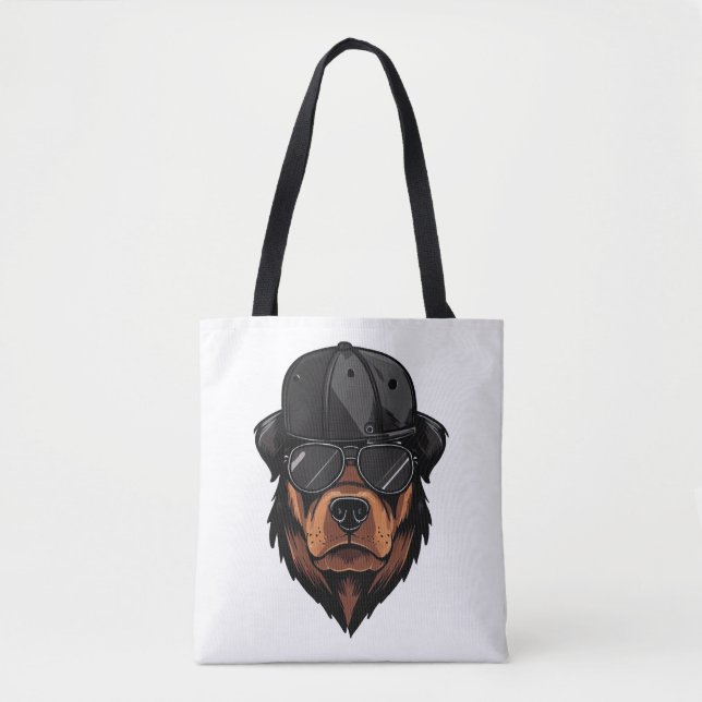 Tote Bag Rottweiler Gangster (Devant)