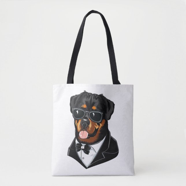 Tote Bag Rottweiler Le Gardien Du Corps (Devant)