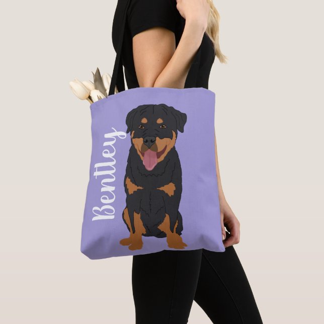 Tote Bag Rottweiler personnalisé (De près)