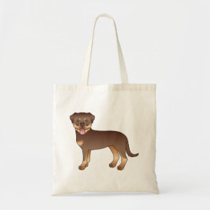 Tote Bag Rottweiler Rouge Et Brun Chien De Dessin Animé Mig