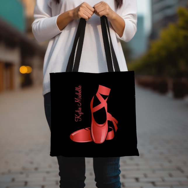 Tote Bag Rouby Red Ballet Chaussures avec nom Danse (Créateur téléchargé)