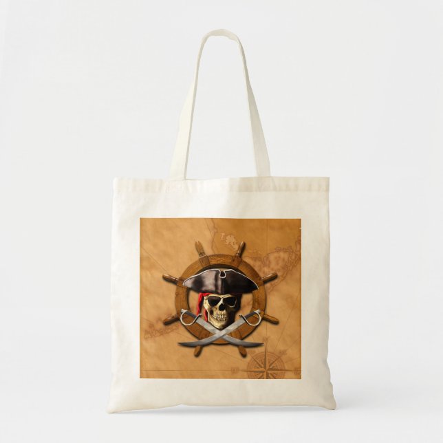 Tote Bag Roue de pirate de jolly roger (Devant)