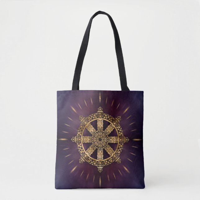 Tote Bag Roue Dharma - Dharmachakra (Devant)
