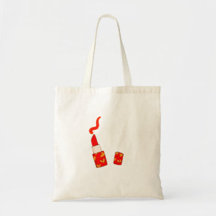 Tote Bag Rouge à lèvres à motif de cœur en design Pop Art