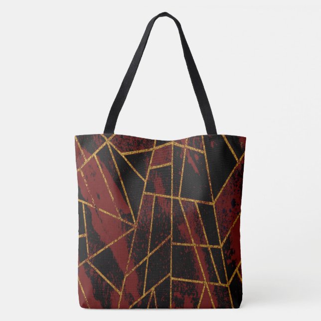 Tote Bag Rouge Abstrait #940 (Dos)