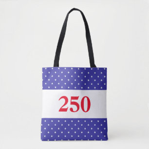 Tote Bag Rouge Blanc & Bleu Patriotique 250 Bouton