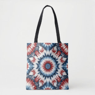 Tote Bag Rouge, Blanc & Bleu Tie-dye