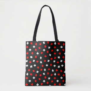 Tote Bag Rouge blanc moderne Canada Feuille d'érable Motif