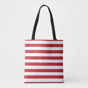 Tote Bag Rouge blanc rayures chic