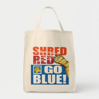 Tote Bag Rouge bleu bleu brillant