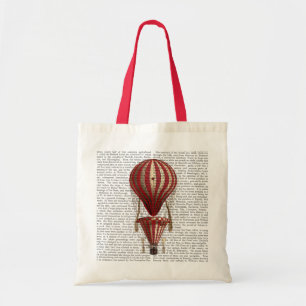 Tote Bag Rouge chaud à gradins d'impression de ballon à air