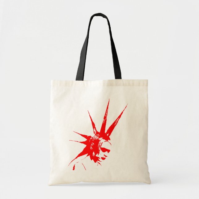 Tote Bag rouge de punkgirl (Devant)