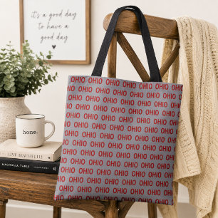 Tote Bag Rouge et Gris Ohio