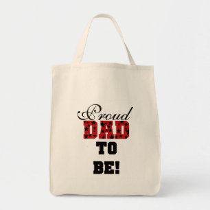 Tote Bag Rouge et Noir Fier Papa d'être tshirts et cadeaux