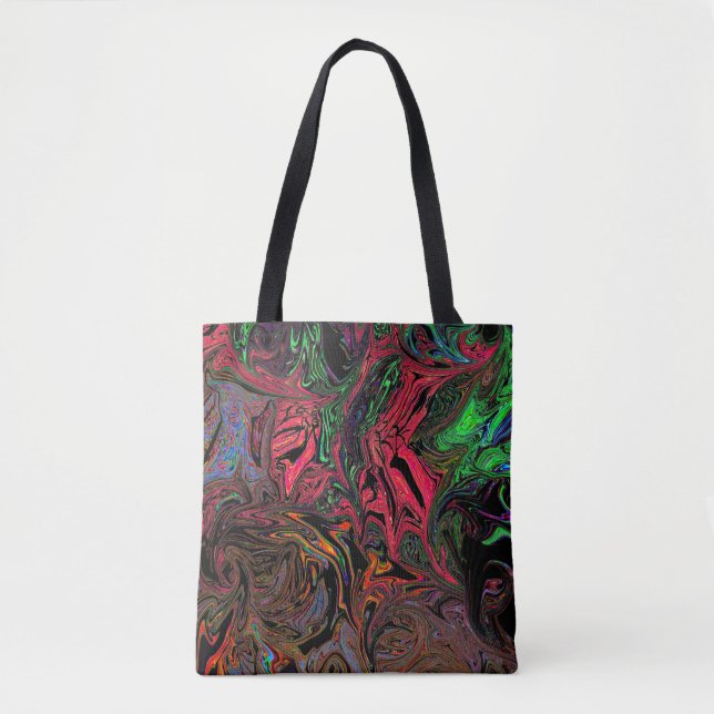 Tote Bag Rouge graffiti liquide (Devant)