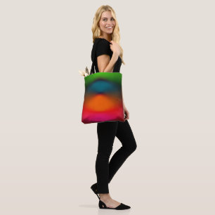 Tote Bag Rouge néon, rose, orange, vert sur toute impressio