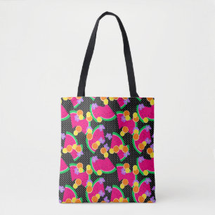 Tote Bag Rouge pastèque Lémons jaunes Tropical
