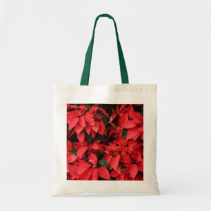 Tote Bag Rouge Poinsettias II Noël Fête Florale