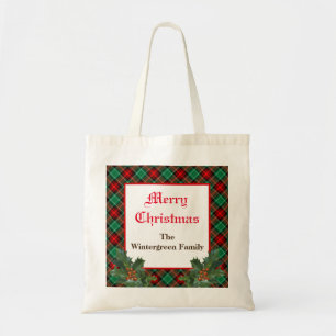 Tote Bag Rouge vert modifié avec Holly