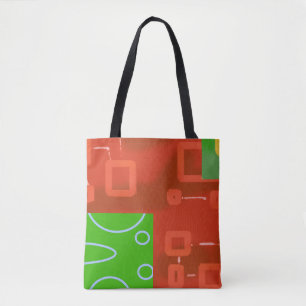 Tote Bag Rouge Vert Noël 