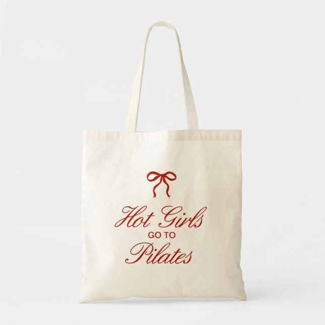 Tote Bag Rouges Coquettes Les Filles Chaudes Vont Au Pilate (Devant)
