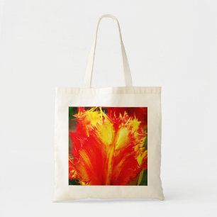 Tote Bag Rouges Et Jaunes Grosse Tulipe À Courbe