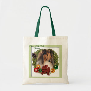 Tote Bag Rough Collie Cadeaux de Noël