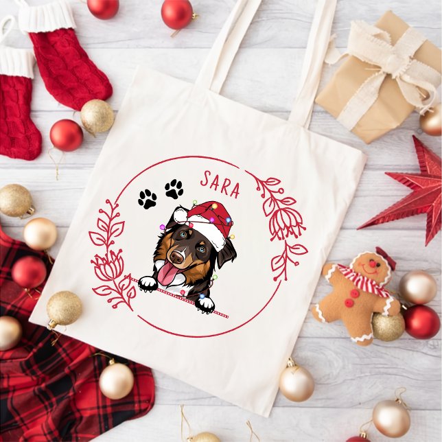 Tote Bag Rough Collie Chien Personnalisé Dessin À La Main (Créateur téléchargé)