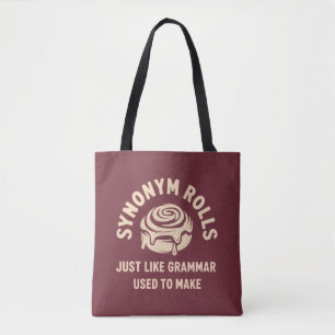 Tote Bag Rouleaux de synonymes comme la grammaire utilisée