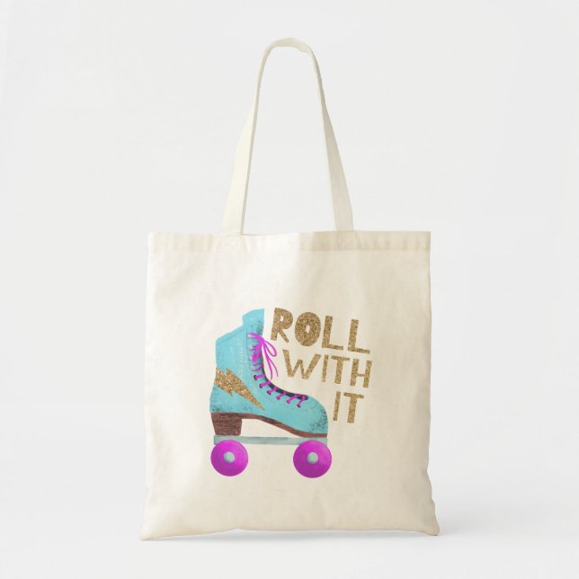 Tote Bag ROULER AVEC | Devis de patinage à rouleaux (Devant)
