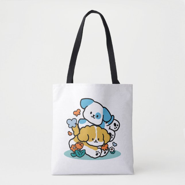 Tote Bag Rouler En Mai Comme De Joyeux Pups - Mignonne Chie (Devant)