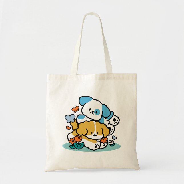 Tote Bag Rouler En Mai Comme De Joyeux Pups - Mignonne Chie (Devant)