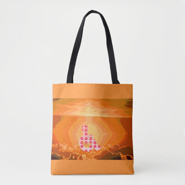 Tote Bag Roulez avec des fleurs (Devant)