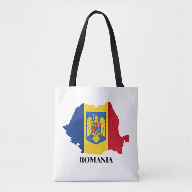 Tote Bag Roumanie Silhouette, étiquetée, (Devant)