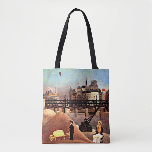 Tote Bag Rousseau - Ile Saint Louis et Notre-Dame (Devant)