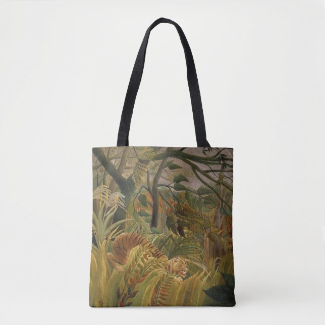 Tote Bag Rousseau Jungle Tropical Tiger Art (Devant)