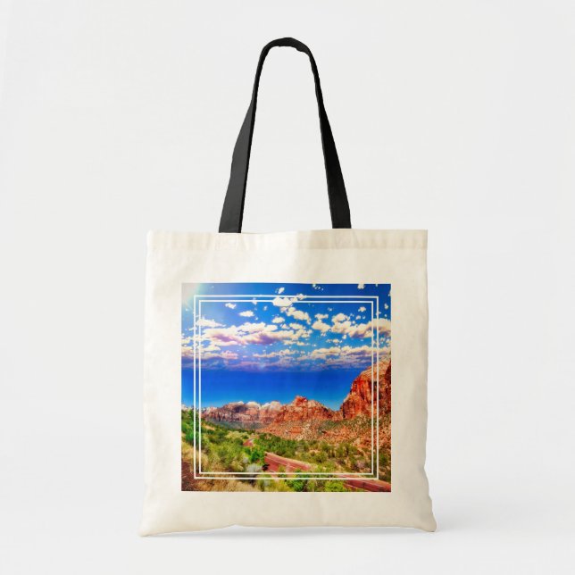 Tote Bag Route à travers le parc national de Zion (Devant)