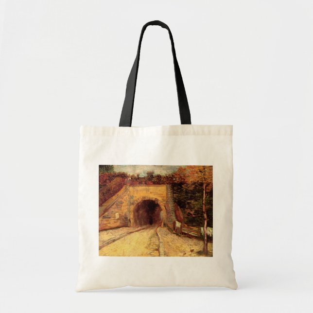 Tote Bag Route avec viaduc sous-terrain par Vincent van Gog (Devant)