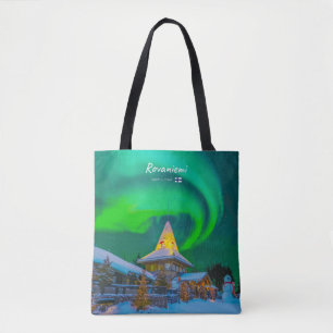 Tote Bag Rovaniemi, Finlande - Aurore magique
