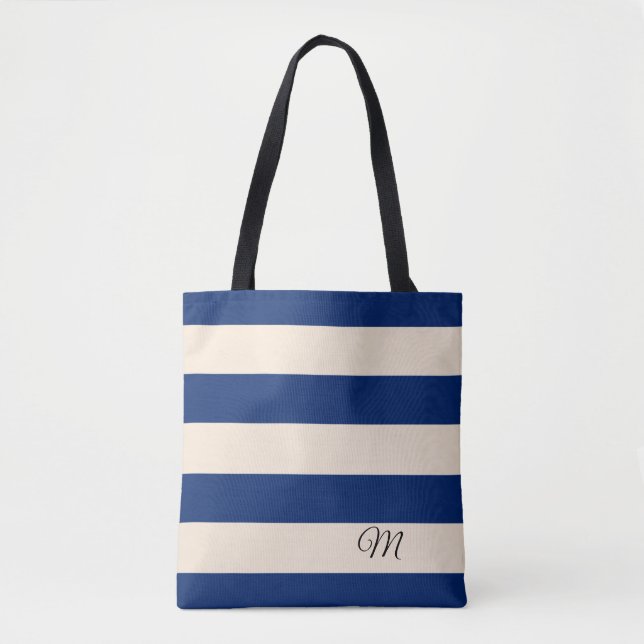 Tote Bag Royal Blue Stripes (Devant)